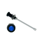 RHD-1160-F6PZB67PR Bivar, Panel Mount Vertical LED Light Pipe, Blue Round Lens