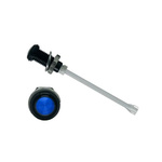 RHD-1390-F9PZB67PR Bivar, Panel Mount Vertical LED Light Pipe, Blue Round Lens