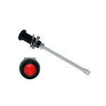 RHD-1390-F9PZR67PR Bivar, Panel Mount Vertical LED Light Pipe, Red Round Lens