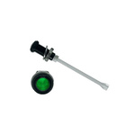 RHD-1410-F6PZG67PR Bivar, Panel Mount Vertical LED Light Pipe, Green Round Lens
