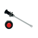 RHD-1410-F6PZR67PR Bivar, Panel Mount Vertical LED Light Pipe, Red Round Lens