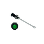 RHD-1640-F9PZG67PR Bivar, Panel Mount Vertical LED Light Pipe, Green Round Lens