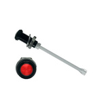 RHD-1640-F9PZR67PR Bivar, Panel Mount Vertical LED Light Pipe, Red Round Lens