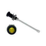 RHD-1640-F9PZY67PR Bivar, Panel Mount Vertical LED Light Pipe, Yellow Round Lens