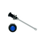 RHD-1660-F6PZB67PR Bivar, Panel Mount Vertical LED Light Pipe, Blue Round Lens