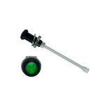 RHD-1890-F9PZG67PR Bivar, Panel Mount Vertical LED Light Pipe, Green Round Lens