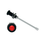 RHD-1890-F9PZR67PR Bivar, Panel Mount Vertical LED Light Pipe, Red Round Lens