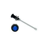 RHD-2160-F6PZB67PR Bivar, Panel Mount Vertical LED Light Pipe, Blue Round Lens