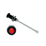 RHD-2160-F6PZR67PR Bivar, Panel Mount Vertical LED Light Pipe, Red Round Lens