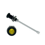 RHD-2160-F6PZY67PR Bivar, Panel Mount Vertical LED Light Pipe, Yellow Round Lens