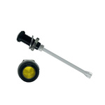 RHD-2390-F9PZY67PR Bivar, Panel Mount Vertical LED Light Pipe, Yellow Round Lens