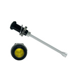 RHD-910-F6PZY67PR Bivar, Panel Mount Vertical LED Light Pipe, Yellow Round Lens