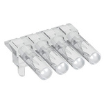 1271.2004 MENTOR, PCB Mounted 4-Way Right Angle LED Light Pipe, Clear Round Lens