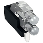 1296.2012 MENTOR, PCB Mounted 2-Way Right Angle LED Light Pipe, Bi-Level-Row Clear Dome Lens