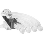 1276.1004 MENTOR, PCB Mounted 4-Way Right Angle LED Light Pipe, Quad-Level-Row Clear Dome Lens