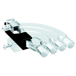 1276.2004 MENTOR, PCB Mounted 4-Way Right Angle LED Light Pipe, Quad-Level-Row Clear Dome Lens