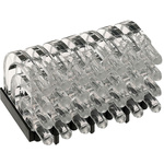 1279.1007 MENTOR, PCB Mounted 28-Way Right Angle LED Light Pipe, Quad-Level-Row Clear Dome Lens