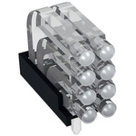 1296.2024 MENTOR, PCB Mounted 8-Way Right Angle LED Light Pipe, Quad-Level-Row Clear Dome Lens