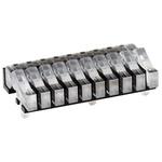 1278.1010 MENTOR, PCB Mounted 10-Way Right Angle LED Light Pipe, Clear Rectangle Lens