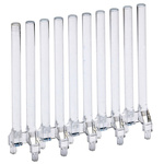 1272.1010 MENTOR, PCB Mounted 10-Way LED Light Pipe, Clear Round Lens