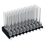 1296.7303 MENTOR, PCB Mounted 30-Way LED Light Pipe, Tri-Level-Row Clear Dome Lens