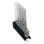 1296.7114 MENTOR, PCB Mounted 4-Way LED Light Pipe, Quad-Level-Row Clear Dome Lens