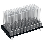 1296.7204 MENTOR, PCB Mounted 40-Way LED Light Pipe, Quad-Level-Row Clear Dome Lens
