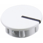 Sifam Potentiometer Knob Cap, 11mm Knob Diameter, White, For Use With Collet Knob