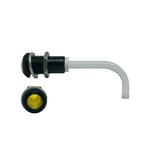 RHD-0700-2500-F9PZY67PR Bivar, Panel Mount Right Angle LED Light Pipe, Yellow Round Lens