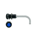 RHD-0900-3500-F9PZB67PR Bivar, Panel Mount Right Angle LED Light Pipe, Blue Round Lens