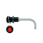 RHD-1100-1500-F9PZR67PR Bivar, Panel Mount Right Angle LED Light Pipe, Red Round Lens