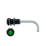 RHD-1100-3000-F9PZG67PR Bivar, Panel Mount Right Angle LED Light Pipe, Green Round Lens