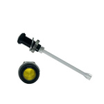RHD-1160-F6PZY67PR Bivar, Panel Mount Vertical LED Light Pipe, Yellow Round Lens