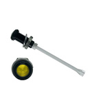 RHD-1390-F9PZY67PR Bivar, Panel Mount Vertical LED Light Pipe, Yellow Round Lens