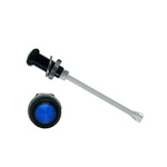 RHD-1410-F6PZB67PR Bivar, Panel Mount Vertical LED Light Pipe, Blue Round Lens
