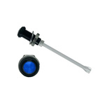 RHD-1890-F9PZB67PR Bivar, Panel Mount Vertical LED Light Pipe, Blue Round Lens