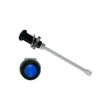 RHD-1910-F6PZB67PR Bivar, Panel Mount Vertical LED Light Pipe, Blue Round Lens