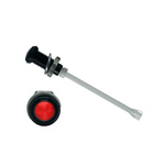 RHD-1910-F6PZR67PR Bivar, Panel Mount Vertical LED Light Pipe, Red Round Lens