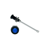 RHD-2390-F9PZB67PR Bivar, Panel Mount Vertical LED Light Pipe, Blue Round Lens