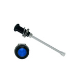 RHD-910-F6PZB67PR Bivar, Panel Mount Vertical LED Light Pipe, Blue Round Lens