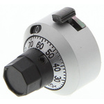 Bourns Potentiometer Knob, Dial Type, 22.2mm Knob Diameter, Chrome, 6.35mm Shaft