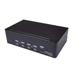 Startech 4 Port Dual Monitor USB DisplayPort KVM Switch - 3.5 mm Stereo