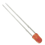 Kingbright2.5 V Orange LED 3mm Through Hole, L-934ND