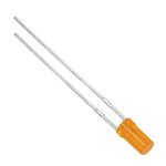 Kingbright2.5 V Orange LED 3mm Through Hole, Cylindrical L-424NDT