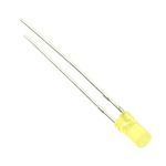 Kingbright2.05 V Yellow LED 3mm Through Hole, Cylindrical L-424YDT