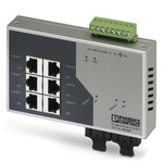 Phoenix Contact Ethernet Switch, 6 RJ45 port, 24V dc, 100Mbit/s Transmission Speed, DIN Rail Mount FL SWITCH SF 6TX/2FX