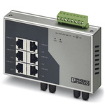 Phoenix Contact Ethernet Switch, 6 RJ45 port, 24V dc, 100Mbit/s Transmission Speed, DIN Rail Mount FL SWITCH SF 6TX/2FX