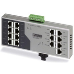 Phoenix Contact Ethernet Switch, 15 RJ45 port, 24V dc, 100Mbit/s Transmission Speed, DIN Rail Mount FL SWITCH SF 15TX/FX