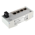 Harting Ethernet Switch, 4 RJ45 port, 24V dc, 10 Mbit/s, 100 Mbit/s Transmission Speed, DIN Rail Mount