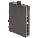 Harting Ethernet Switch, 6 RJ45 port, 48V dc, 10 Mbit/s, 100 Mbit/s Transmission Speed, DIN Rail Mount